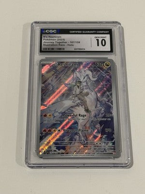 N's Reshiram 167/159 SV09 Journey Together Holo (Graded)