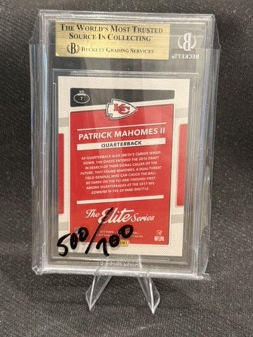 2017 Donruss Elite Series Rookies Patrick Mahomes II #7 · BGS 9.5