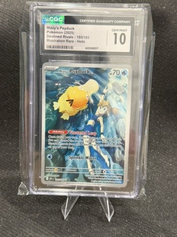 Misty's Psyduck Illustration Rare 193/182 · Destined Rivals 2025 · CGC 10