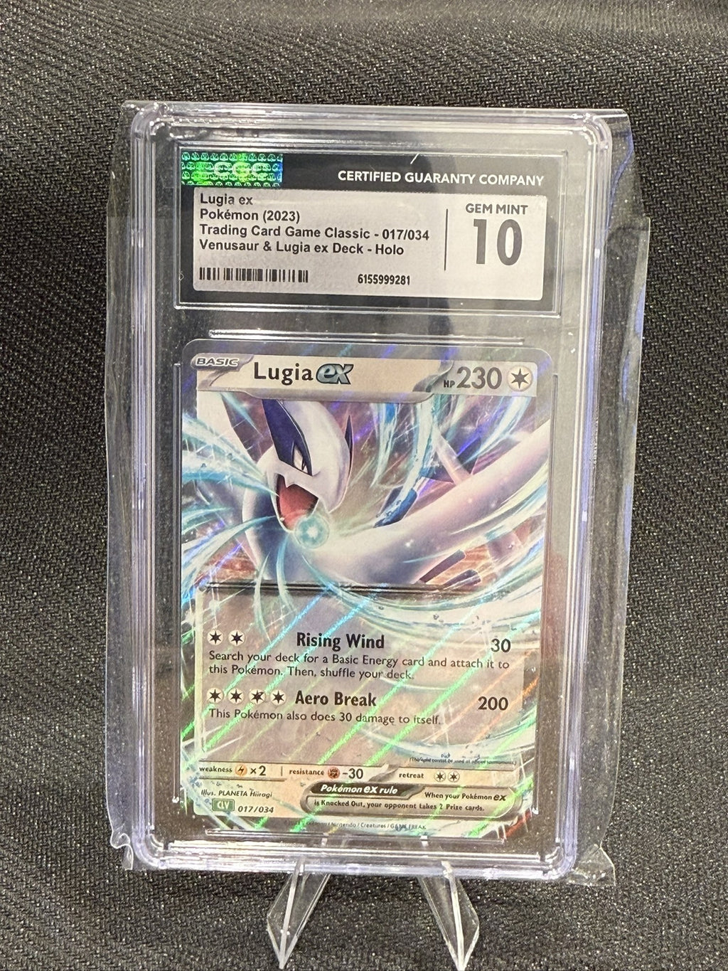 Lugia ex 017/034 · Trading Card Game Classic 2023 · CGC 10