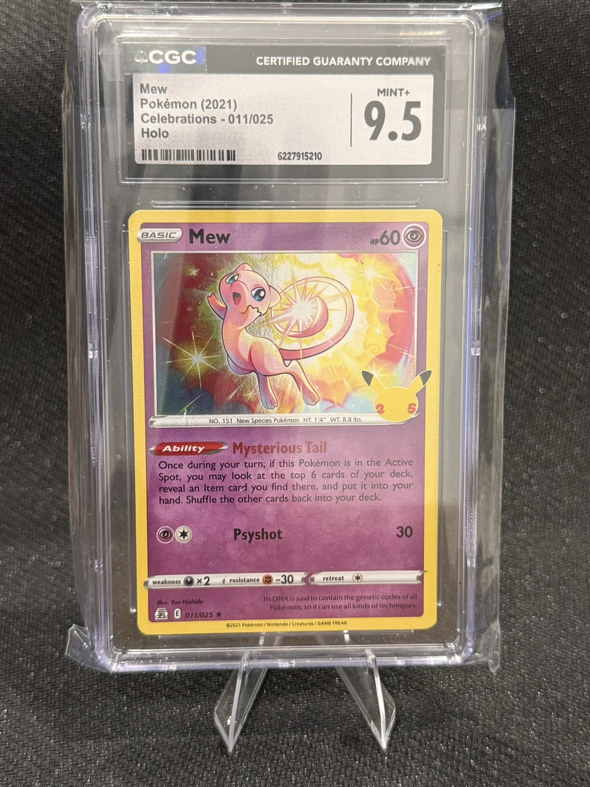 Mew Holo 011/025 · Celebrations 2021 · CGC 9.5