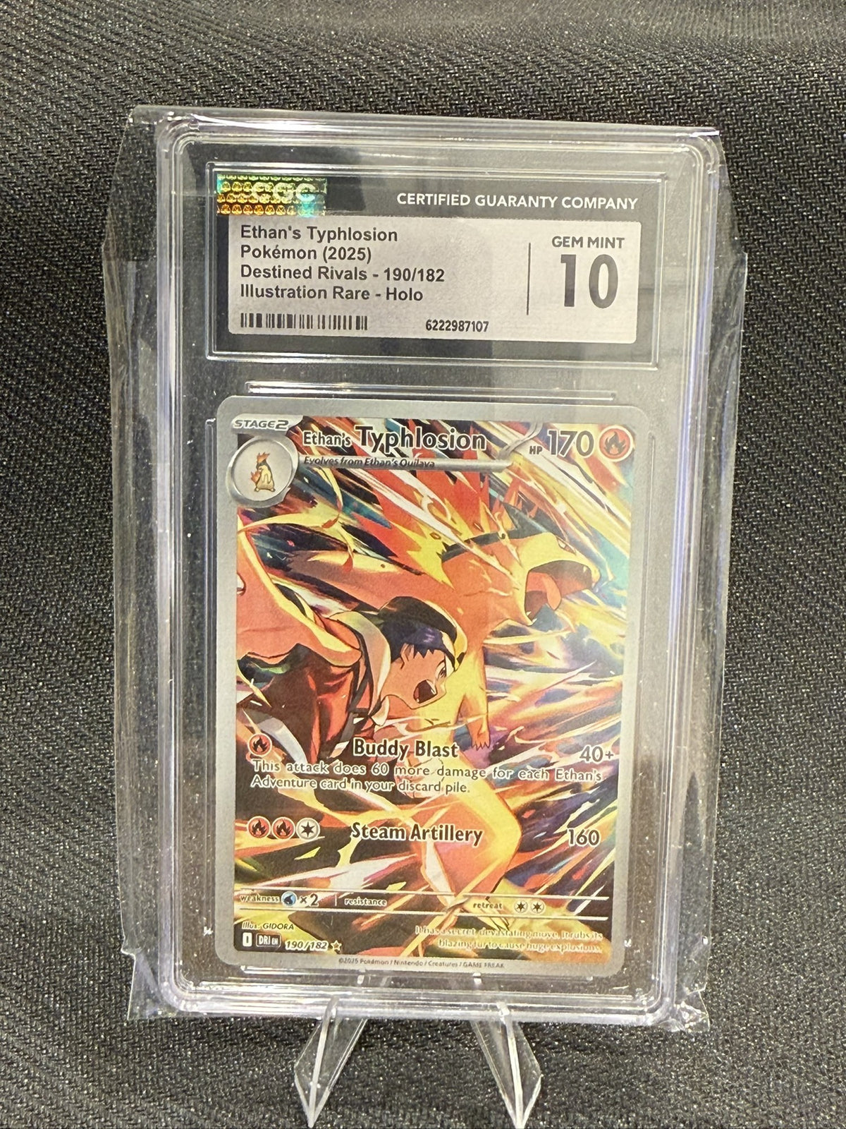 Ethan's Typhlosion Illustration Rare 190/182 · Destined Rivals 2025 · CGC 10