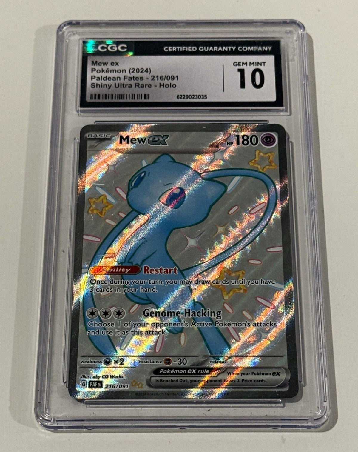 Mew ex 216/091 SV Paldean Fates Shiny Ultra Rare EN 2024 CGC 10