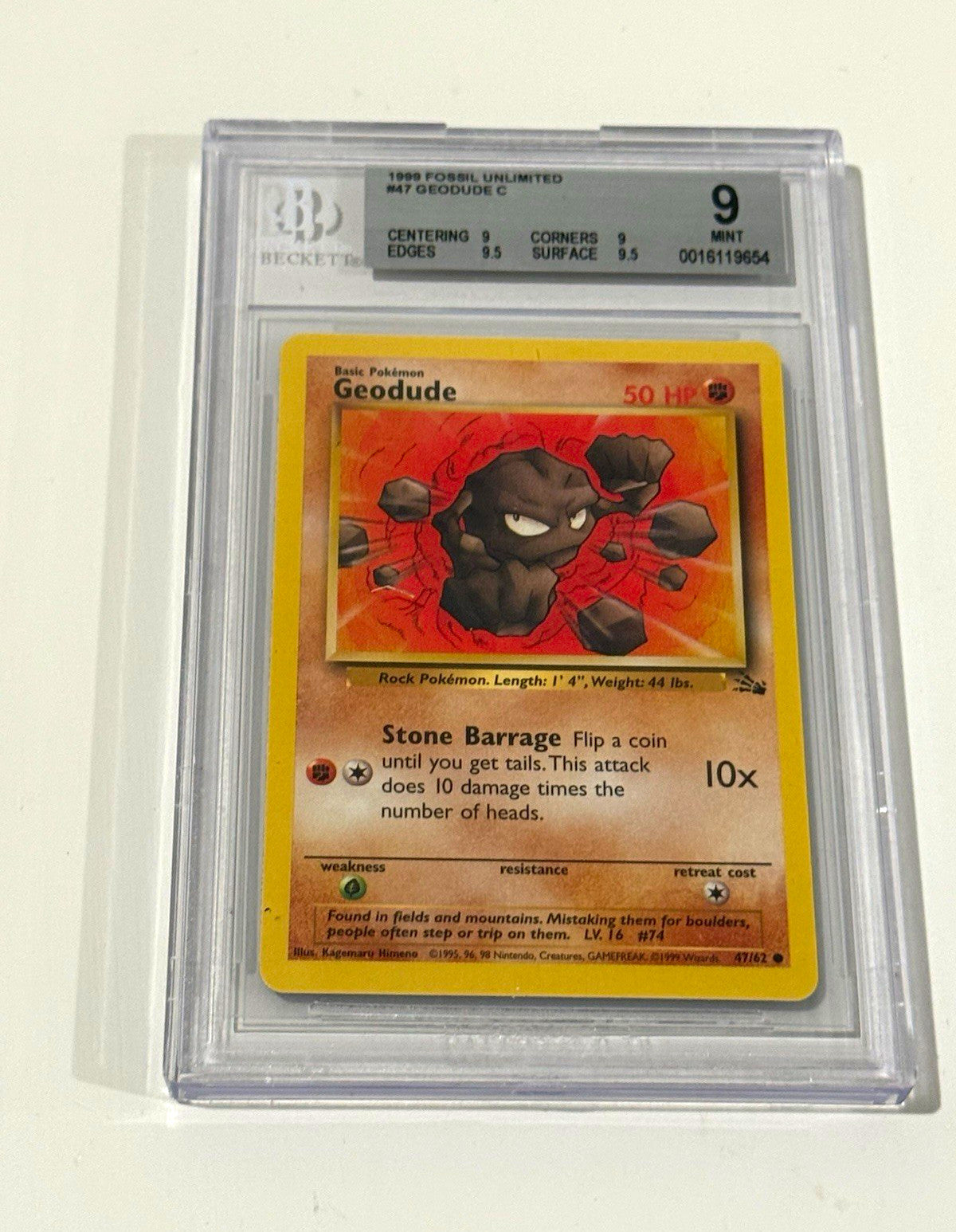 Geodude 47/62 Fossil Unlimited EN 1999 BGS 9