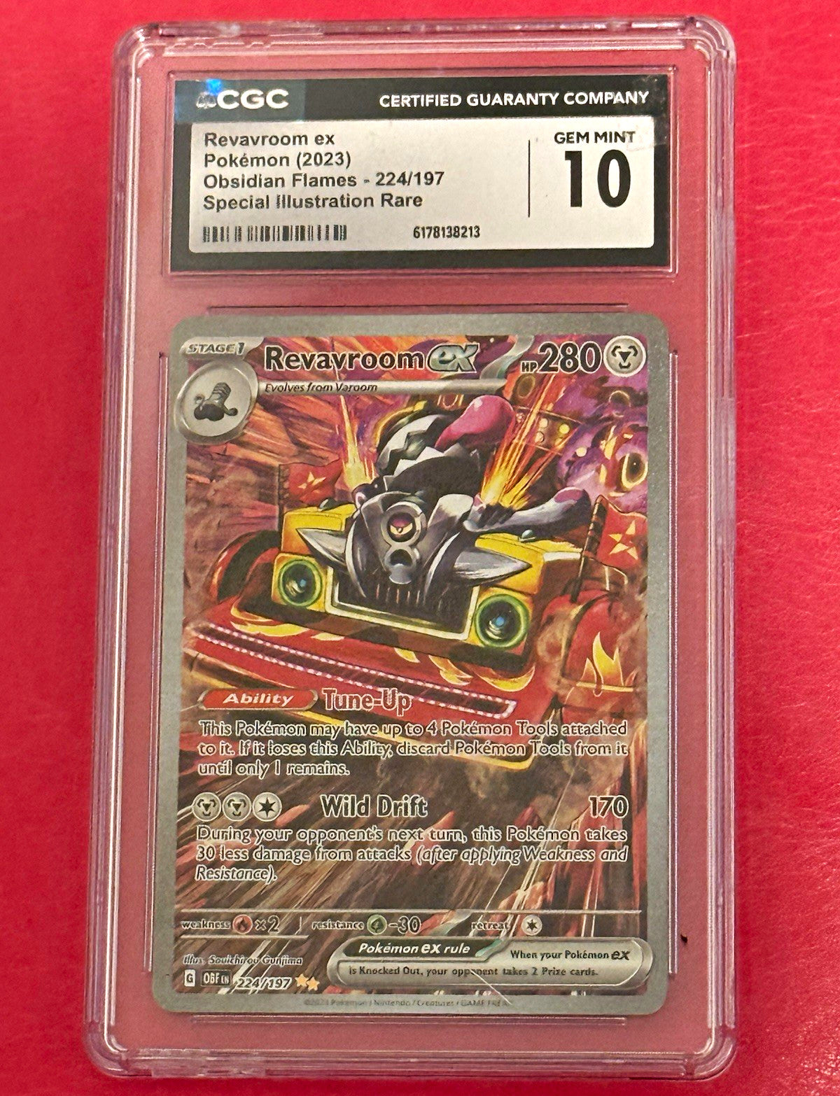 Revavroom ex 224/197 Obsidian Flames SIR CGC 10