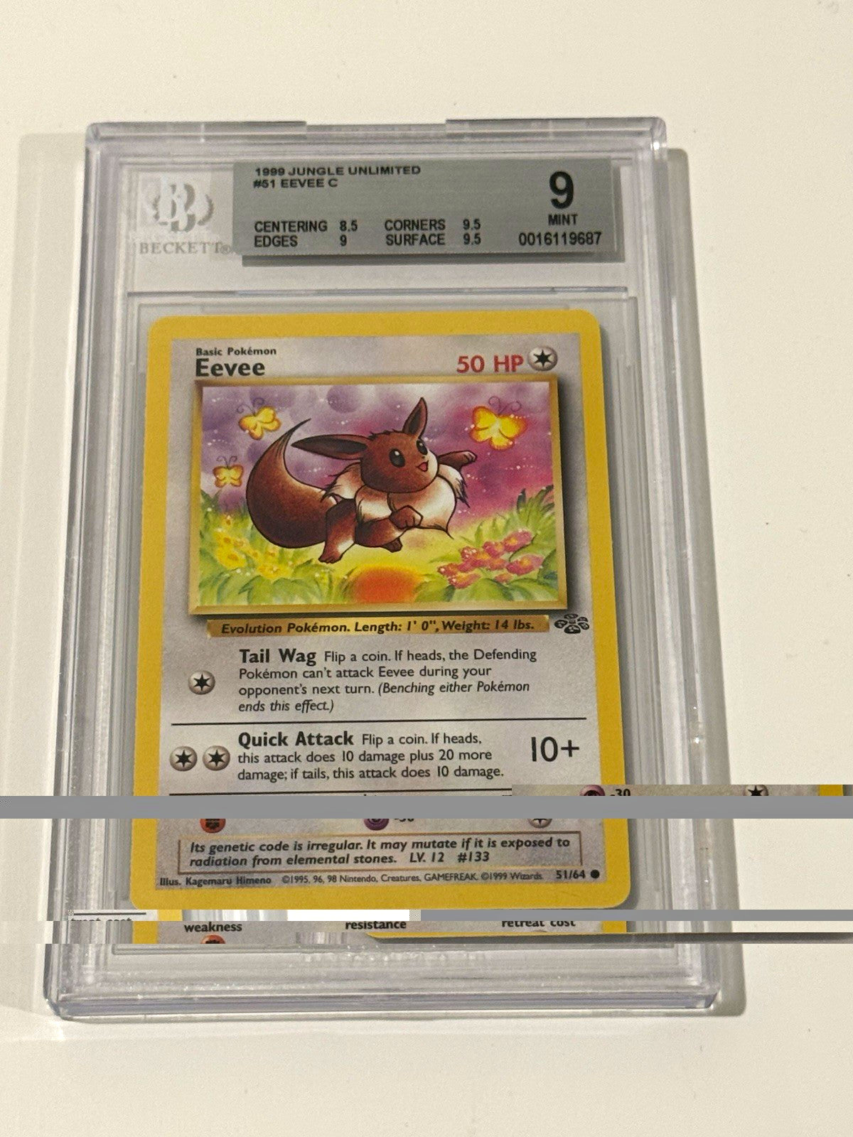 Eevee 51/64 Jungle Unlimited EN 1999 BGS 9