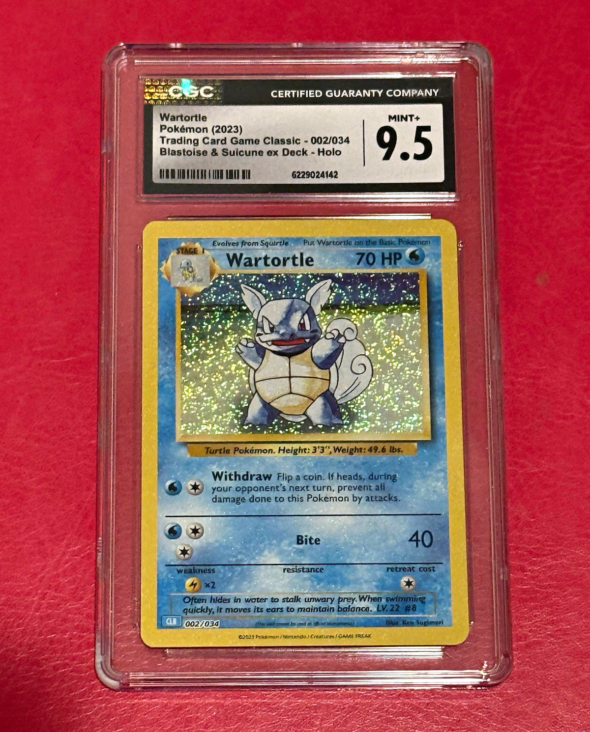 Wartortle 002/034 Pokémon TCG Classic Holo EN 2023 CGC 9.5