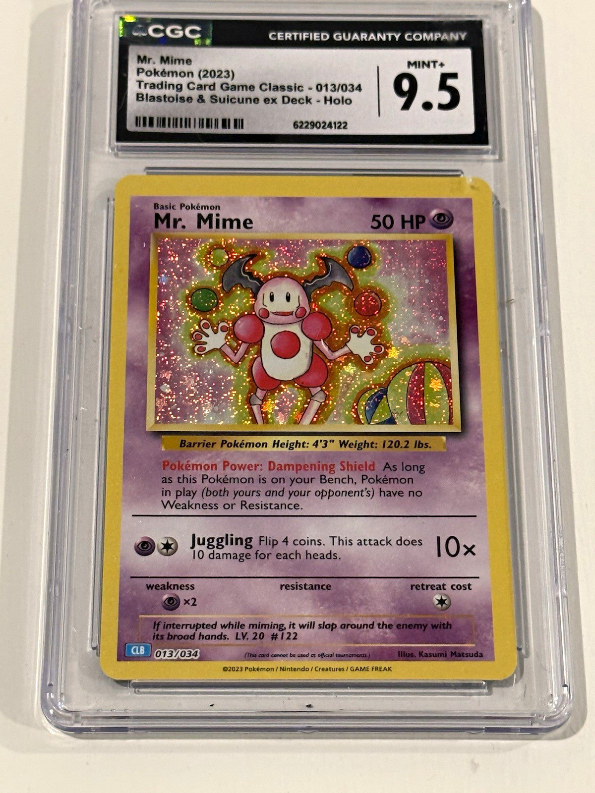 Mr. Mime 013/034 Pokémon TCG Classic Holo EN 2023 CGC 9.5